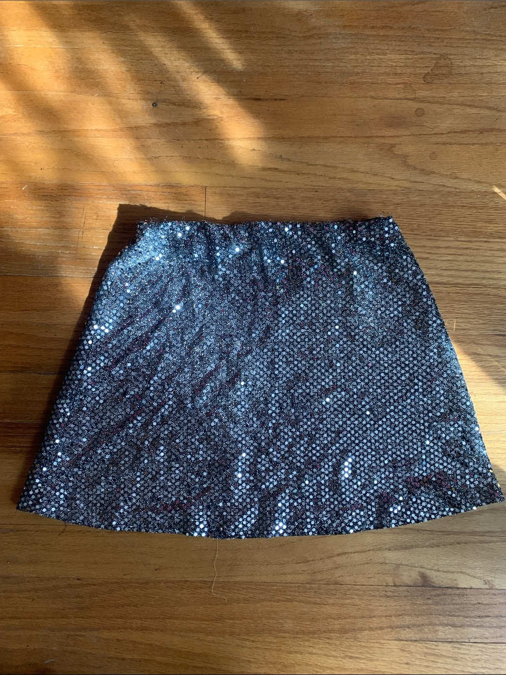 Vintage 1995 Sequin Disco Ball Mini Skirt - Black and Silver Women’s Medium